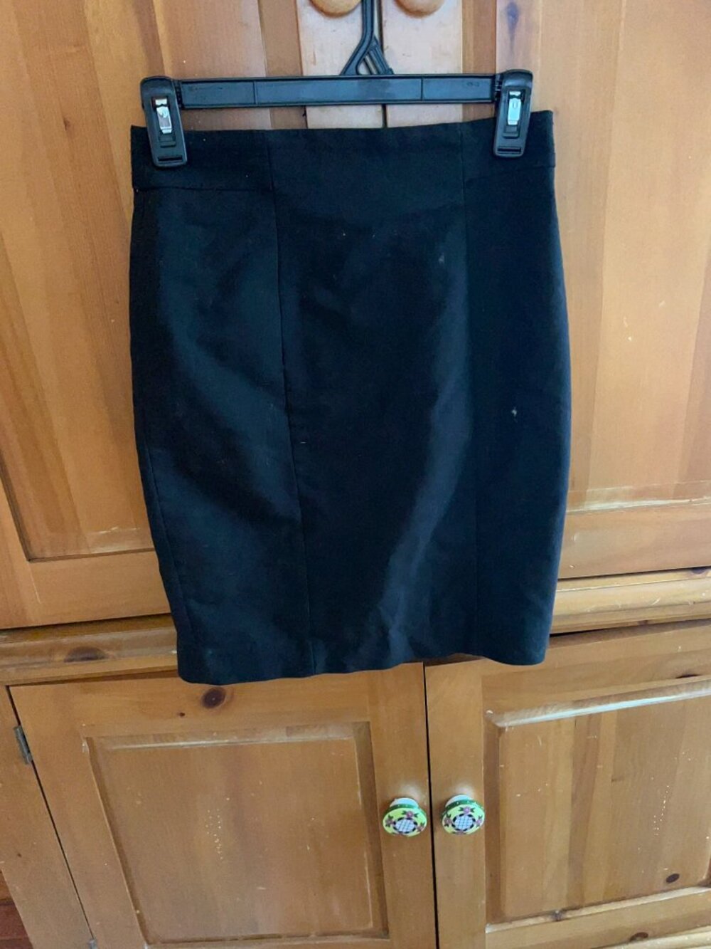 H&M Black Mid Waisted Pencil Skirt with Back Slit